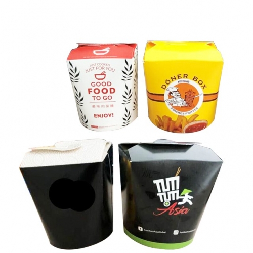 26OZ Disposable Custom Logo Chinese Fast Food Paper Noodle Box
