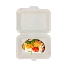 Eco-green Compostable Take Away Lunch 800ML Cornstarch Clamshell