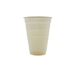 Tasse de café d'amidon de maïs biodégradable compostable de sécurité alimentaire papier jetable biodégradable avec couvercle