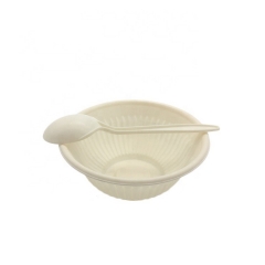 Cuchara de cubiertos de maicena biodegradable desechable de 140 mm para sopa