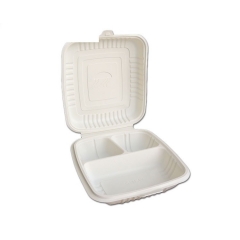 three-compartment food container disposable classic cornstarch food container