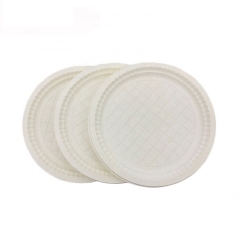 6 Inch Disposable biodegradable cornstarch bagasse round fancy disposable hot pot plates for wedding