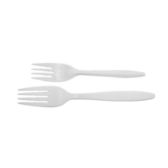 8 inch Eco friendly biodegradable disposable corn starch cutlery fork