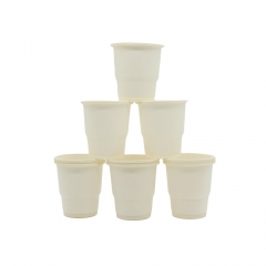 2021 hot sell 185 ml disposable cornstarch coffee cup for the coffee shop