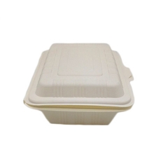 Take away clamshell Biodegradable corn starch food packing container