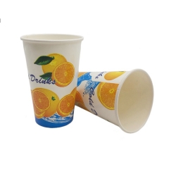 Bebida fría de la taza de papel del diseño personalizado desechable