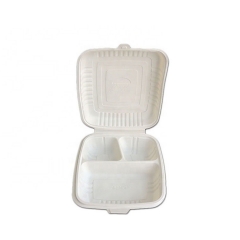 Food Grade Biodegradable Lunch 1000ML Cornstarch Clamshell for Fast Food