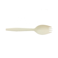 Commerce de gros de la fécule de maïs biodégradable de couleur naturelle jetable Spork