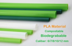 100% Compostável descartável Bubble Tea Pla Straw atacado