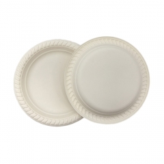 high quality plate biodegradable grease-proof cornstarch fruit salad plate