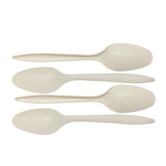 Eco Friendly 6 Inch Biodegradable Cutlery Cornstarch Soup Spoon