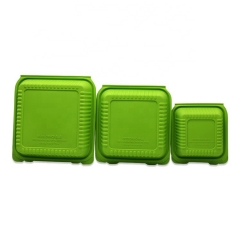 Green biodegradable disposable tableware cornstarch container box New design