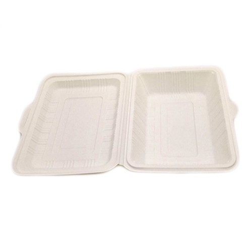 Take away clamshell Biodegradable corn starch food packing container