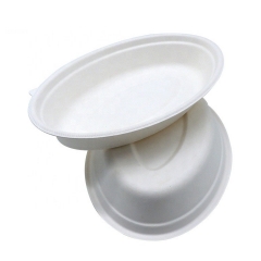 Sugarcane Bowl Biodegradable Bagasse Compostable Oval Bowl For Salad