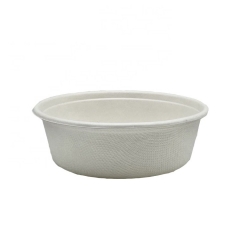 Unbleached Biodegradable Round Sugarcane Bagasse Soup Bowl