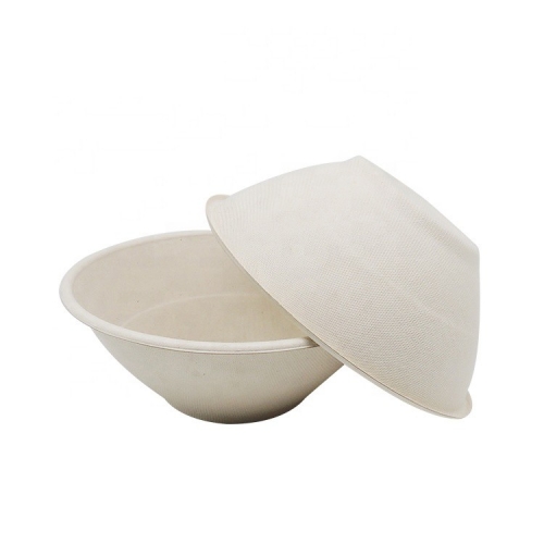 Round Food Containers Disposable Biodegradable Sugarcane Soup Bowl