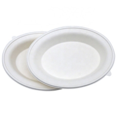 Wholesale oval bagasse disposable bowls biodegradable soup bowl