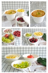 Ciotola rotonda per insalata di bagassa di canna da zucchero compostabile da tavola monouso per uso alimentare