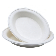 Wholesale oval bagasse disposable bowls biodegradable soup bowl