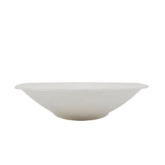 White Biodegradable Sugarcane Bagasse Bowls