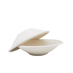 White Biodegradable Sugarcane Bagasse Bowls