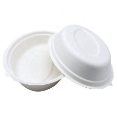 Good quality sugarcane bagasse food grade disposable soup salad rice bowl