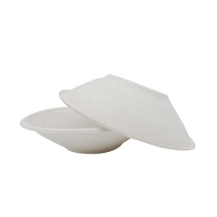 White Biodegradable Sugarcane Bagasse Bowls