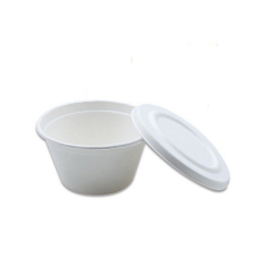 Bol à soupe de bagasse de canne à sucre jetable biodégradable 350 ml à emporter