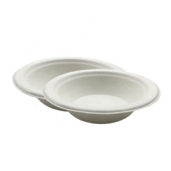 Disposable Biodegradable Round Sugarcane Bagasse Bowl For Noodles