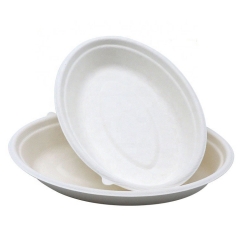 Einweg-32oz kompostierbare biologisch abbaubare Bagasse-Zuckerrohr-Papierschale