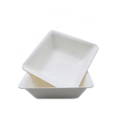 Biodegradable small square eco-friendly sugarcane disposable bowls bagasse salad bowl