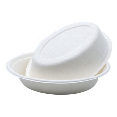 Bol de papier de canne à sucre biodégradable compostable jetable de 32 oz