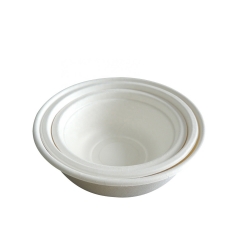 Bol de bagasse compostable en tasse à soupe bio 750 ml 24 oz avec couvercle en bagasse pour ramen