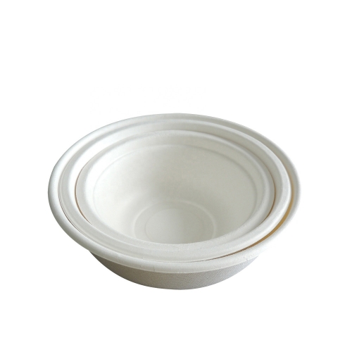 750ml Bio Soup Cup Compostable Bagasse Bowl 24 oz With Bagasse Lid for Ramen