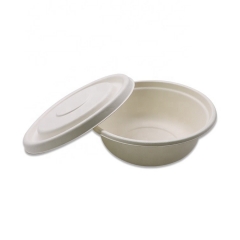 Compostable 16oz sturdy biodegradable sugarcane bagasse bowl with lid