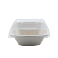 Ciotola in bagassa biodegradabile da 32 once Ciotole in bagassa Ciotola per imballaggio alimentare in bagassa con coperchio