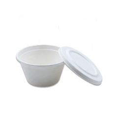 350ML Eco Friendly 100% Compostable Sugarcane Bowl For Soup
