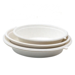 Bol de papier de canne à sucre biodégradable compostable jetable de 32 oz