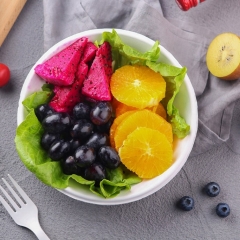 Bol à salade de canne à sucre de vaisselle de pâte de bagasse biodégradable de 12 oz