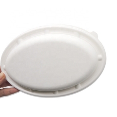 뚜껑이 있는 처분할 수 있는 사탕수수 그릇 테이크아웃 쓰레기 봉투 퇴비화 가능한 타원형 그릇