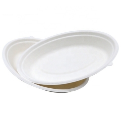 Disposable Bowl Takeaway Bagasse Compostable 24OZ Oval Bowl