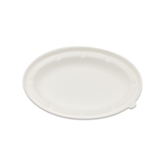 Disposable Takeaway Bagasse Compostable 24OZ Oval sugarcane bowl with lid