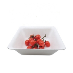 9 Inch Disposable Square Sugarcane Salad Bowls