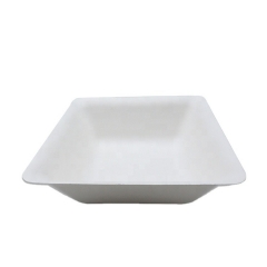 Biodegradable small square eco-friendly sugarcane disposable bowls bagasse salad bowl