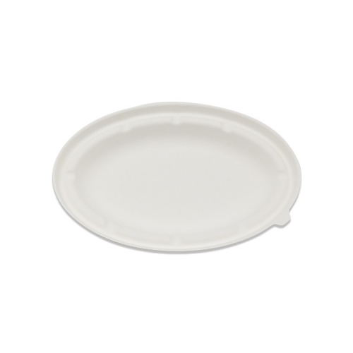 Bol de canne à sucre ovale 24OZ Compostable Bagasse à emporter jetable avec couvercle