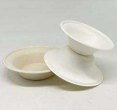 Biodegradable Heavy-Duty Quality Natural Disposable Bagasse 100% Compostable 8oz Sugarcane Paper Bowls