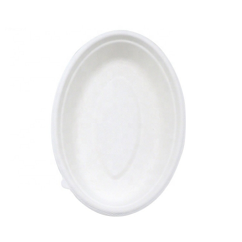 Einwegschüssel zum Mitnehmen Bagasse Kompostierbare 24OZ Oval Bowl