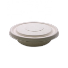 500ml sugarcane bagasse bowl with lid