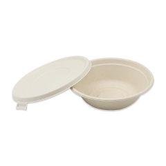 32oz bowl with lid decomposable biodegradable sugarcane bowls for children