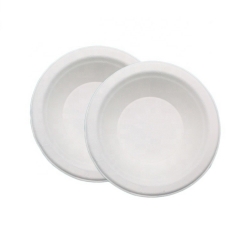 16oz White Biodegradable Sugarcane Soup Bowl Disposable For Restaurant